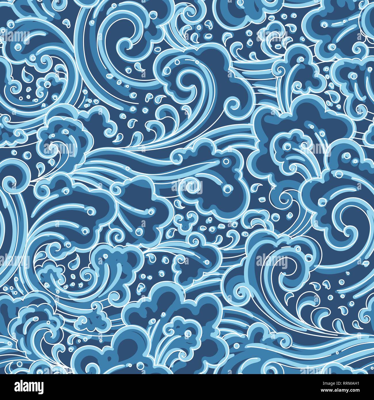 Water wave seamless background Stock Vector Image & Art - Alamy