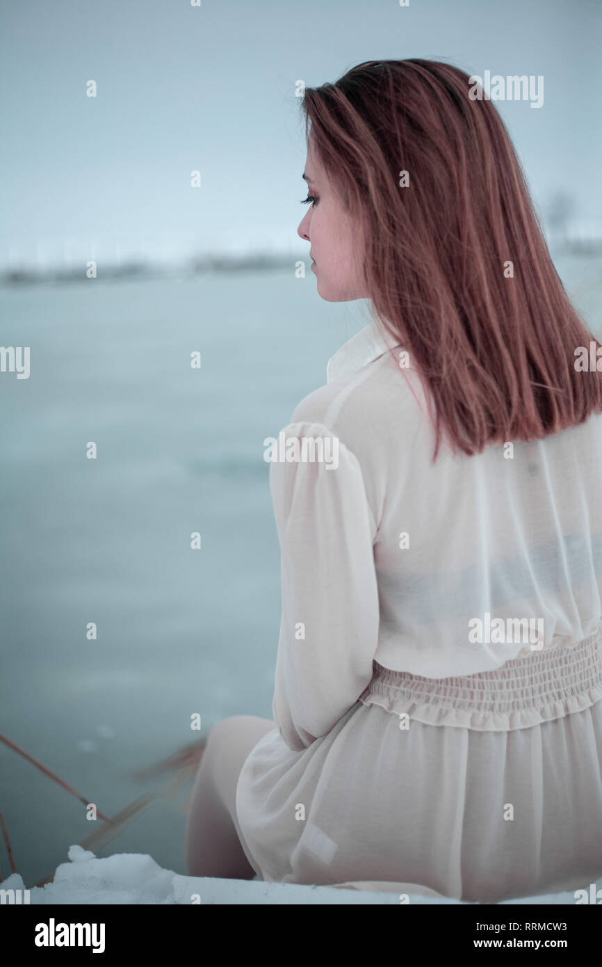 Lonely Woman Stock Photo Alamy