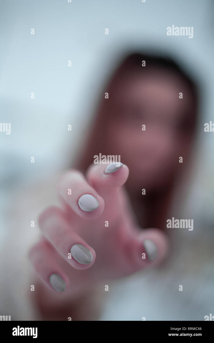Lonely woman Stock Photo