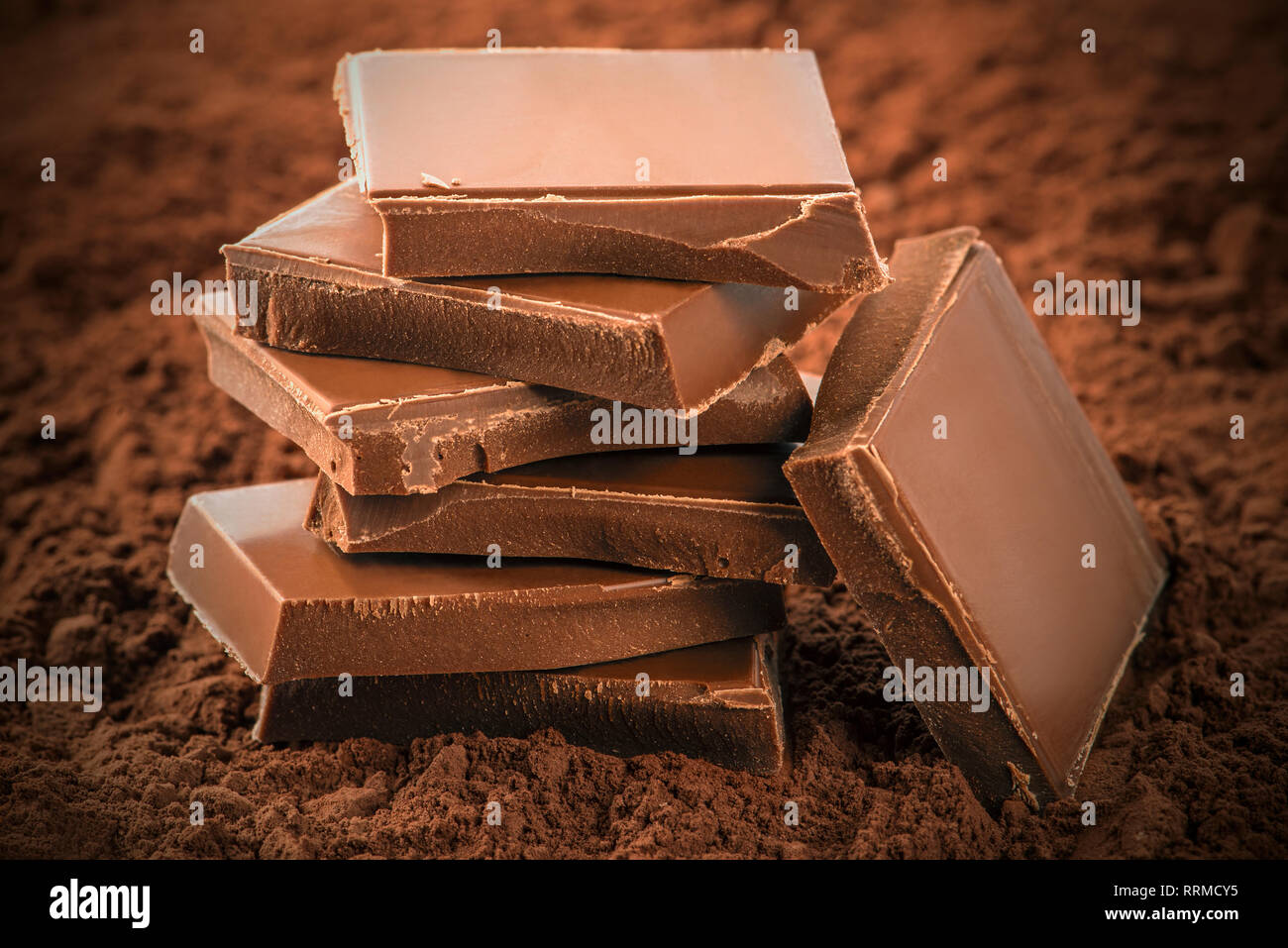 Chocolate Bars Close up Stock Photo Alamy