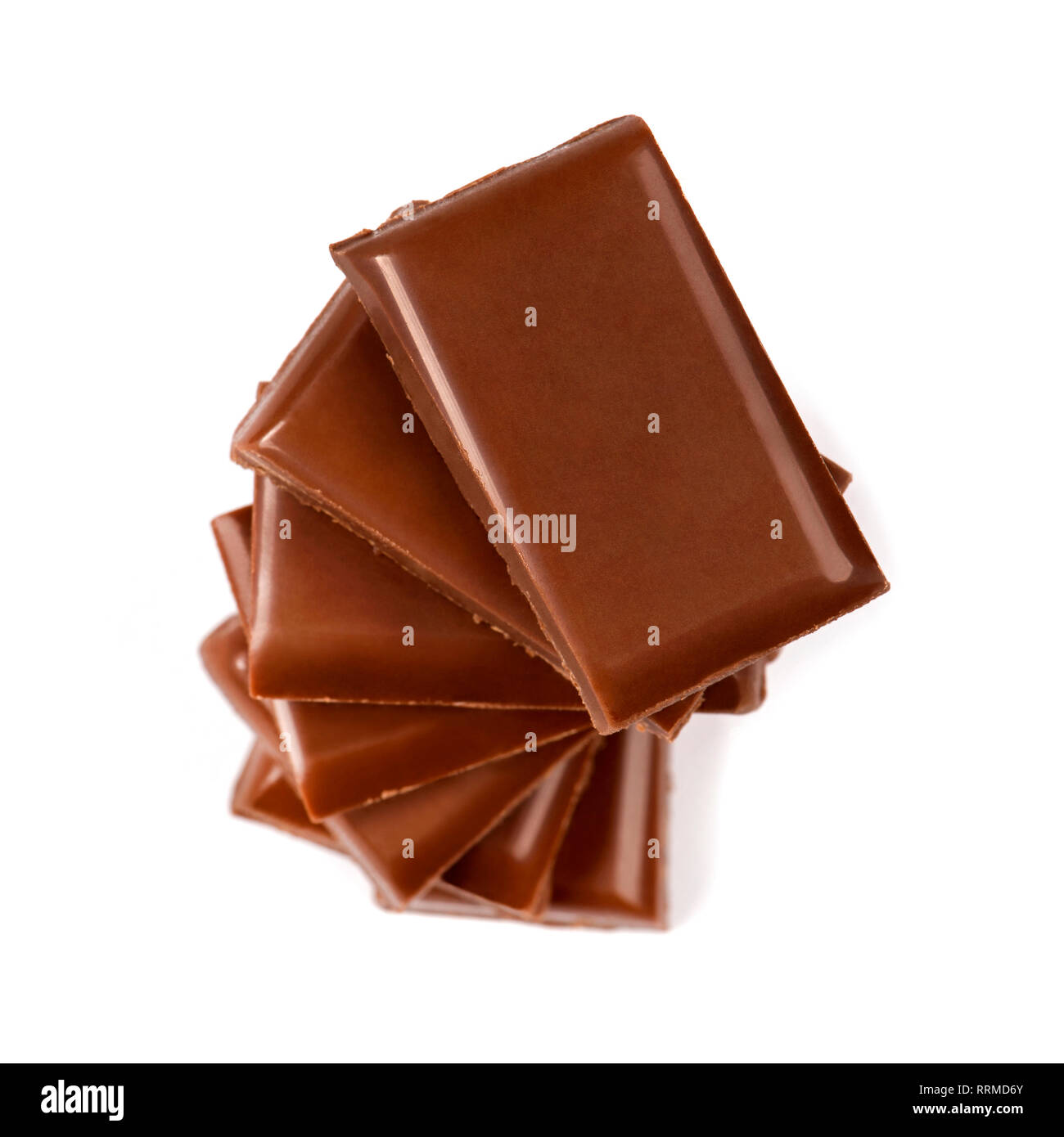 Stack of broken milk chocolate bars close up Stock Photo - Alamy