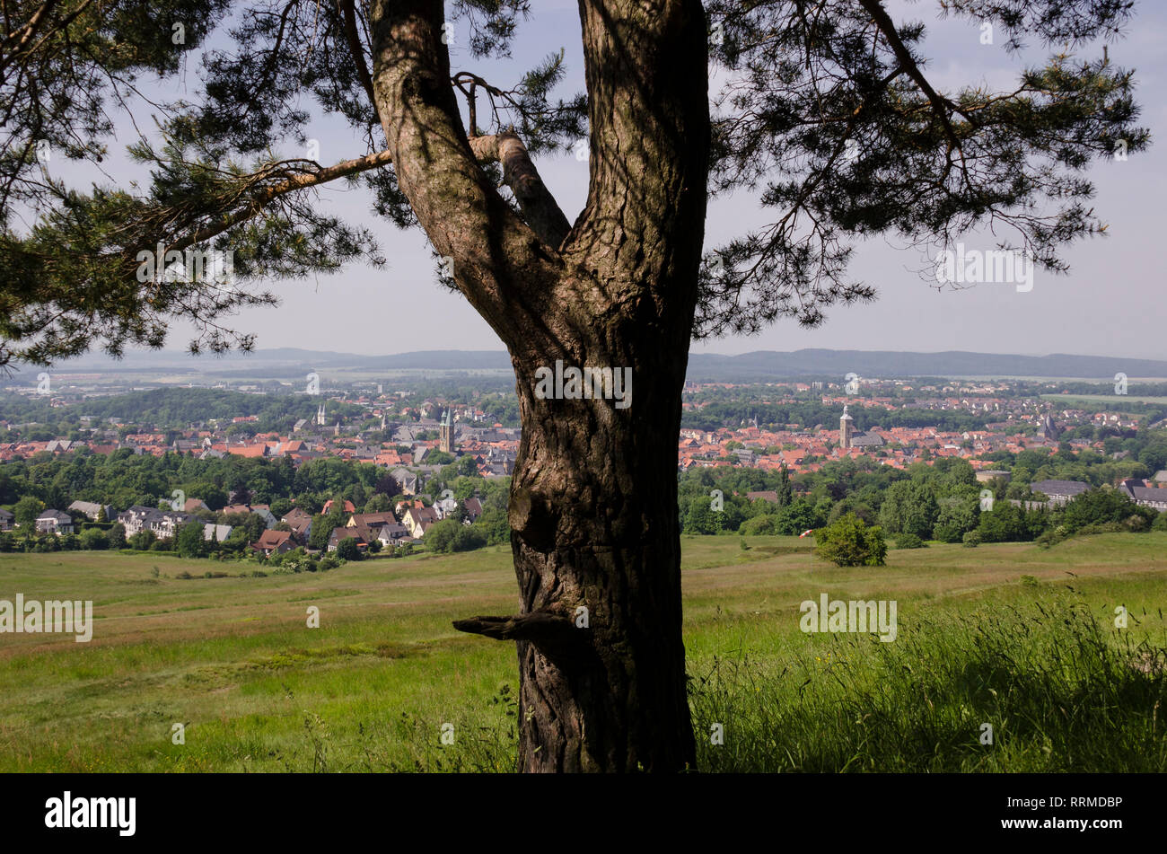 Aussicht über Goslar, Harz, Niedersachsen, Deutschland Stock Photo