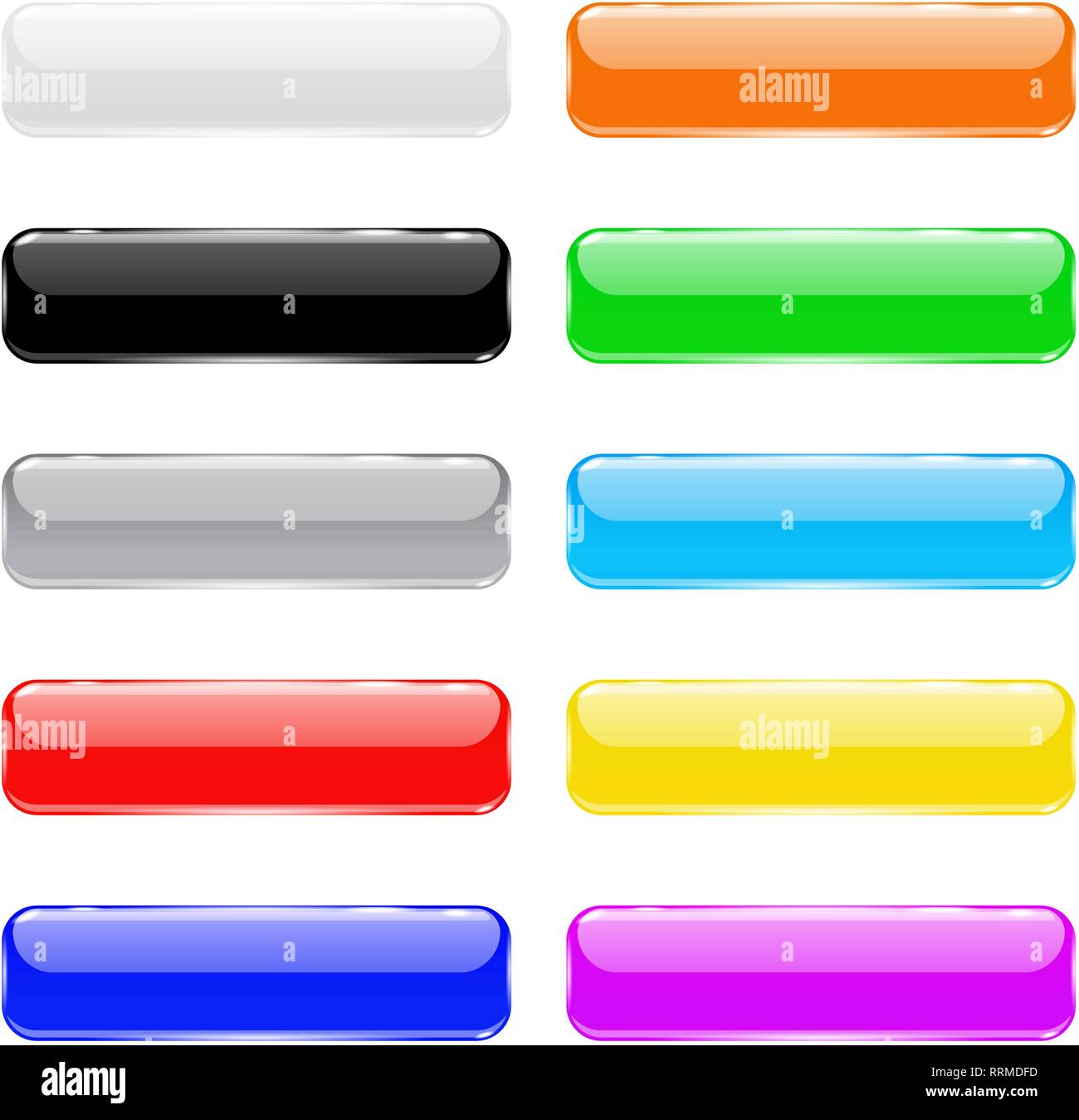 Colored 3d glass buttons Stock Vector