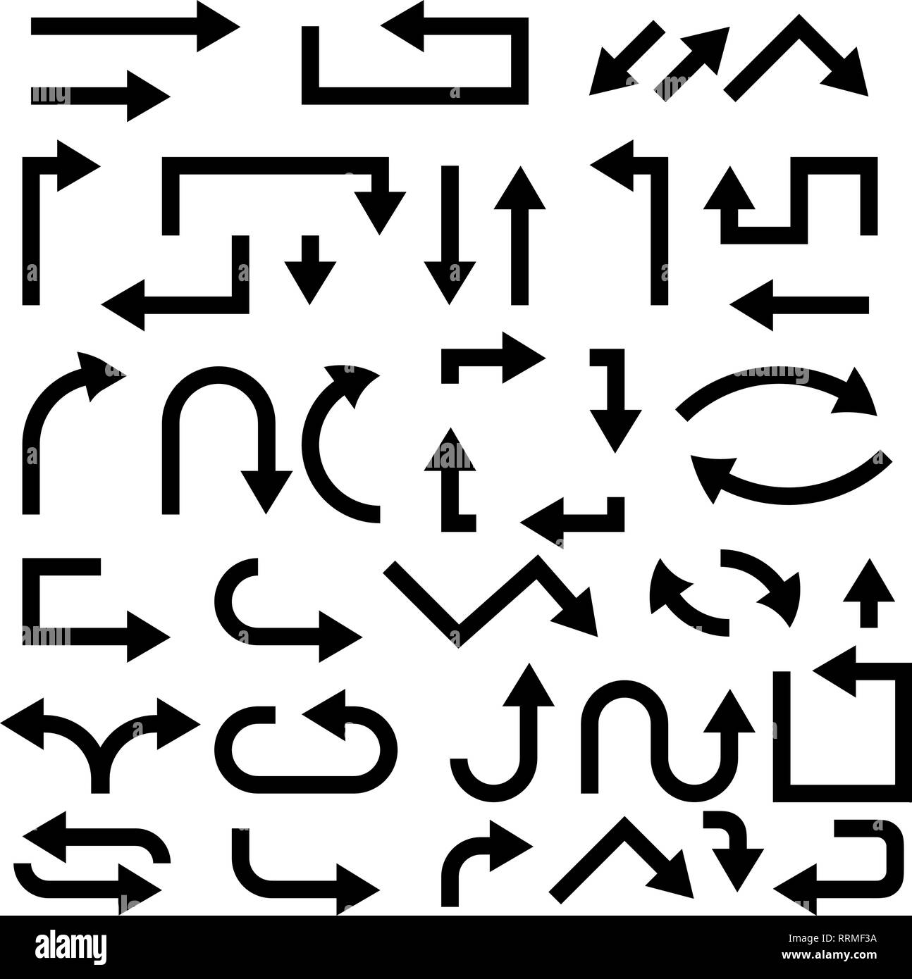 Arrows. Black signs Stock Vector Image & Art - Alamy