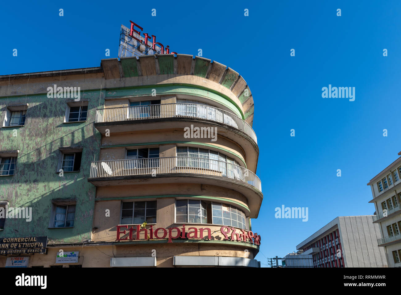 Addis Ababa Piazza city centre Ethiopia Stock Photo