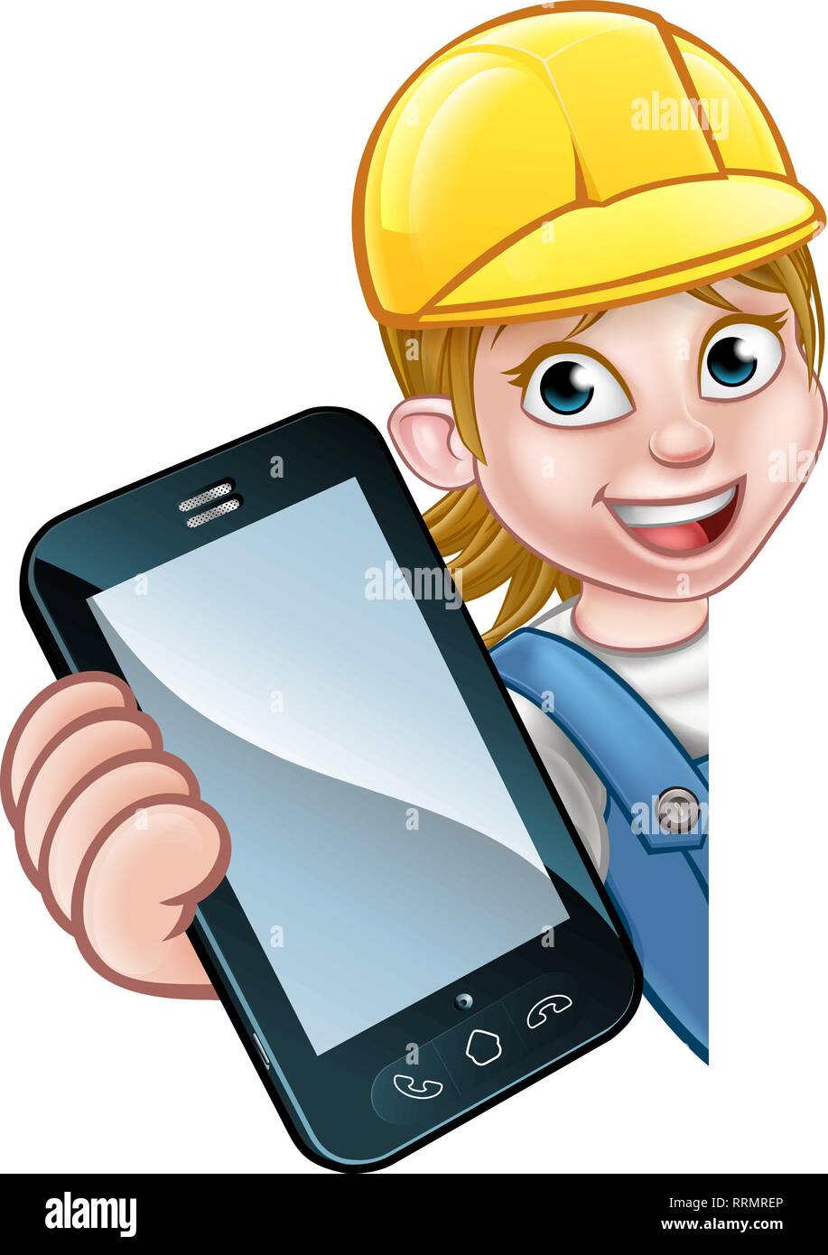 Handyman or Mechanic Phone Concept Stock Vector