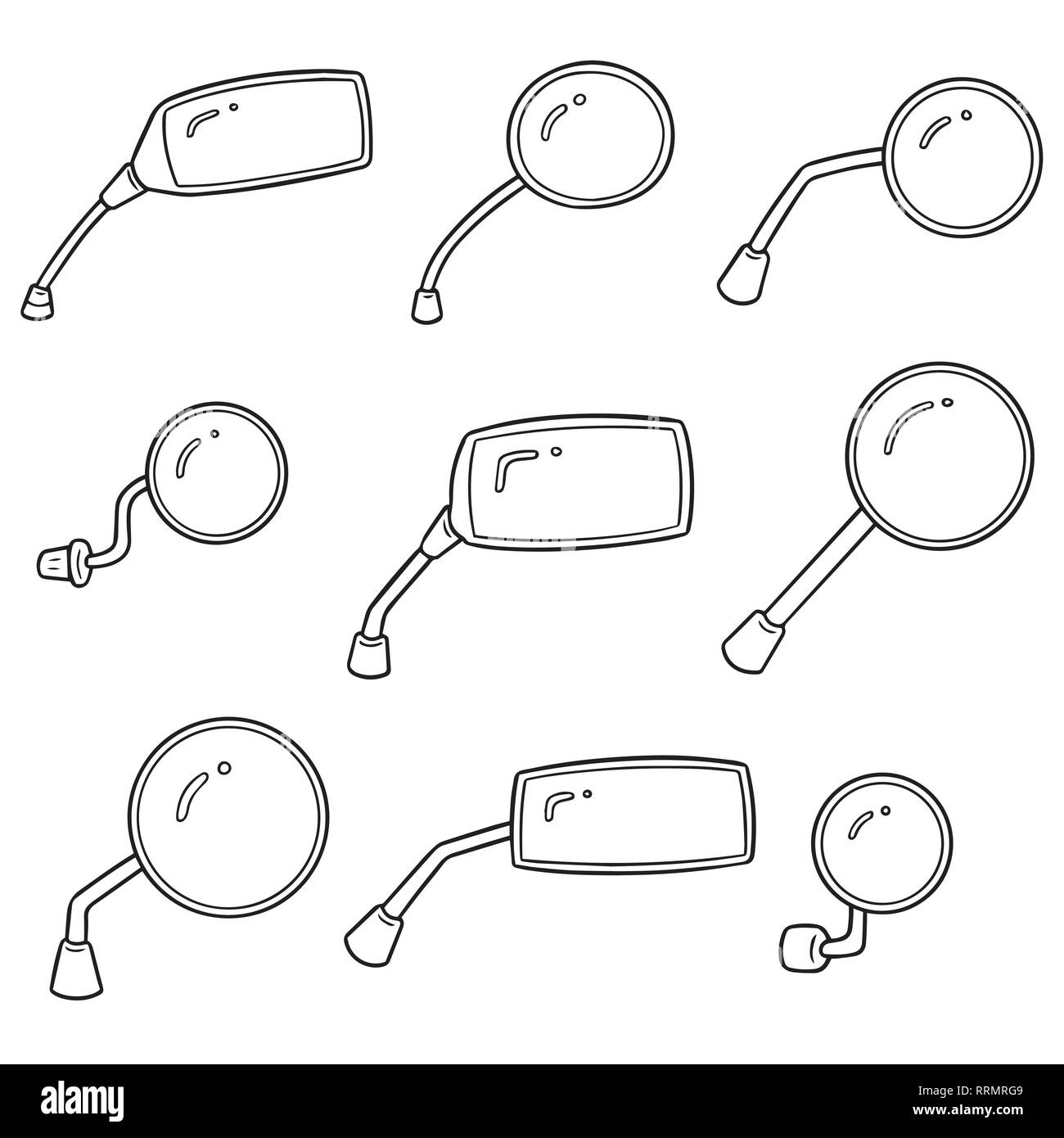 vector set of rear view mirror Stock Vector Image & Art Alamy