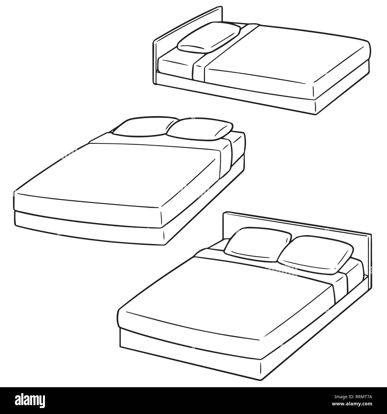 Поэтапный рисунок кровати