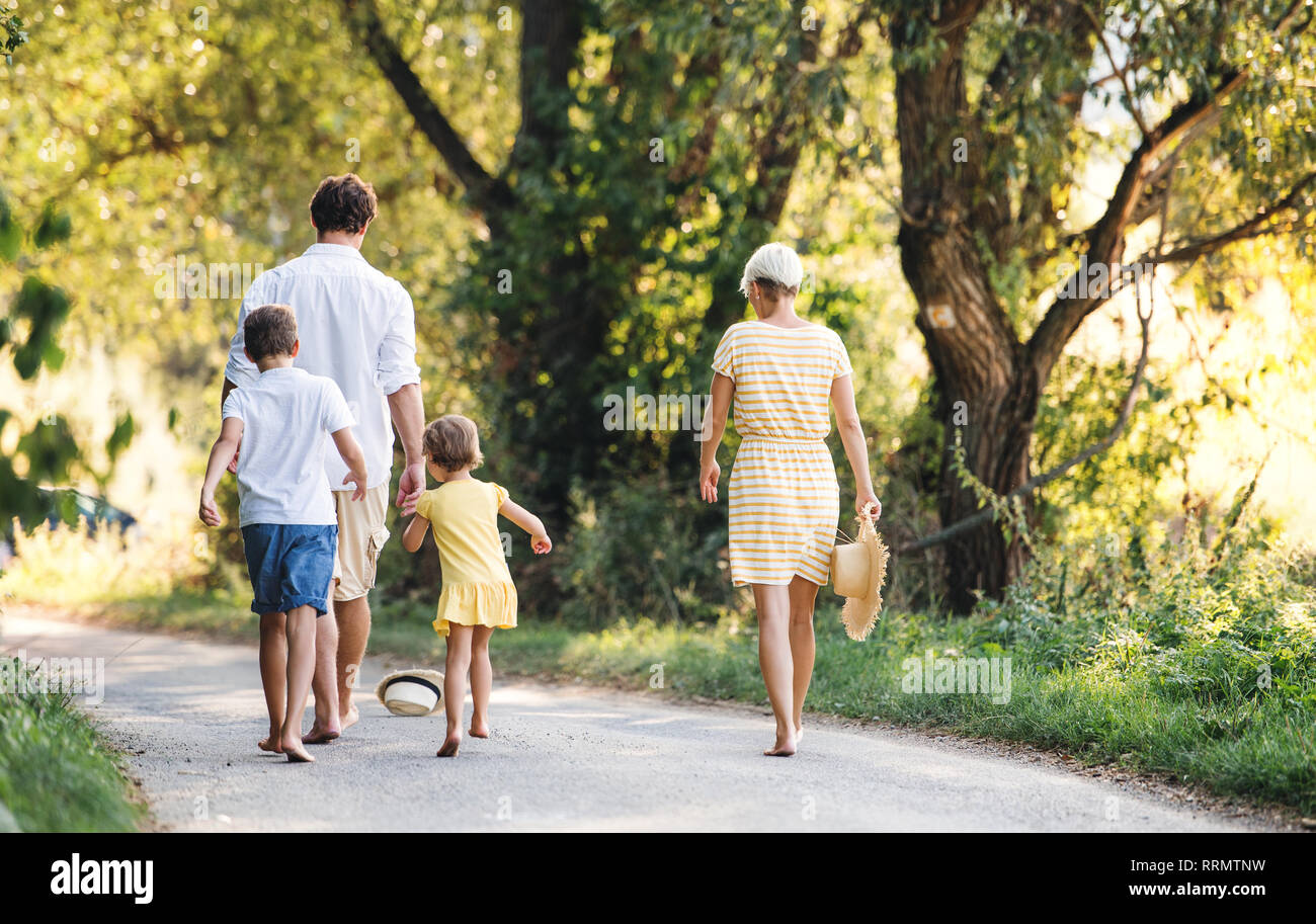 Children walking barefoot hi-res stock photography and images - Alamy