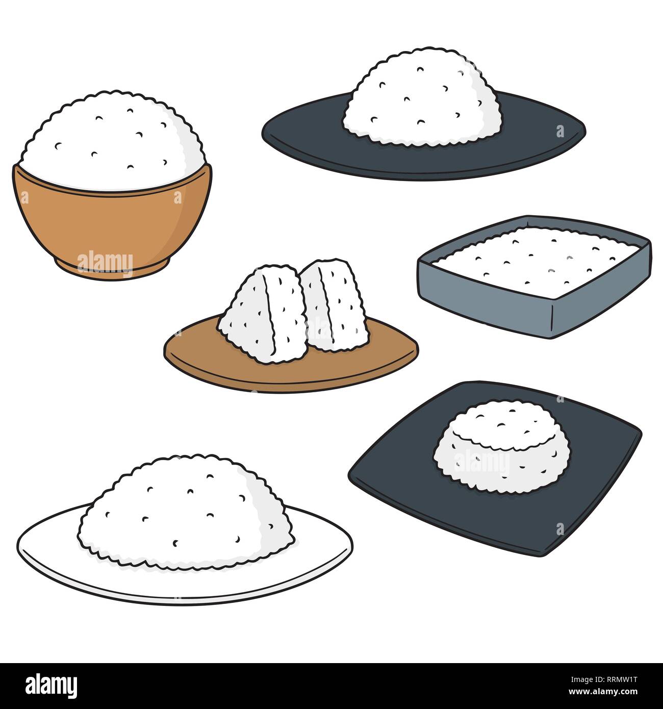 Simple Vector Rice vector set of rice Stock Vector Image & Art - Alamy