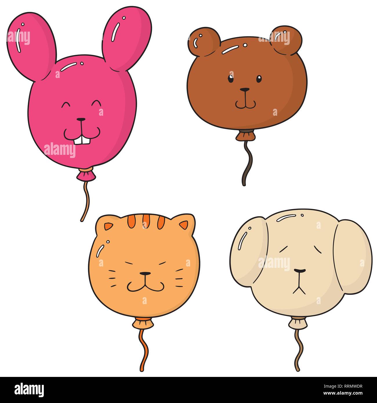 vector set of animal balloon Stock Vector Image & Art - Alamy