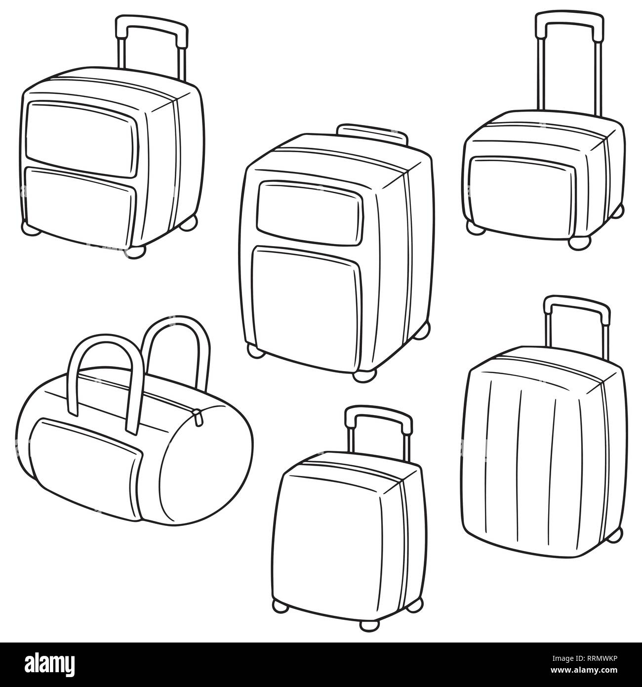 vector set of suitcase Stock Vector Image & Art - Alamy