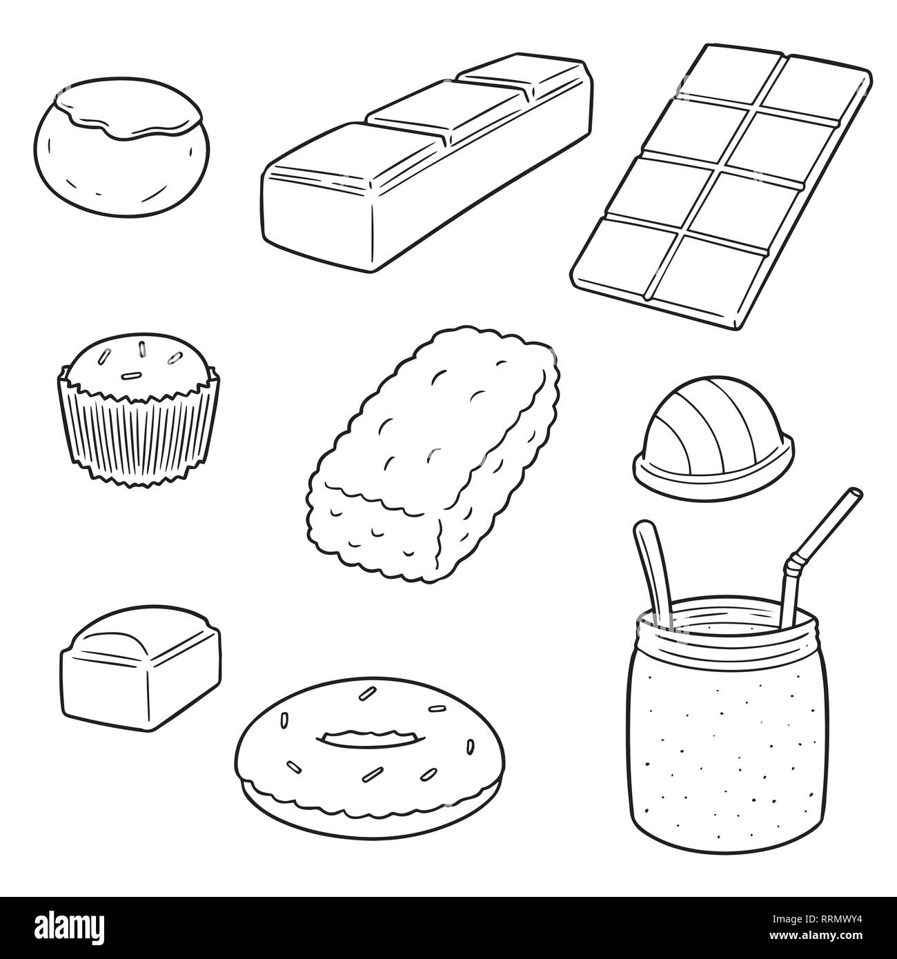 Realistic vector icon chocolate Black and White Stock Photos & Images ...
