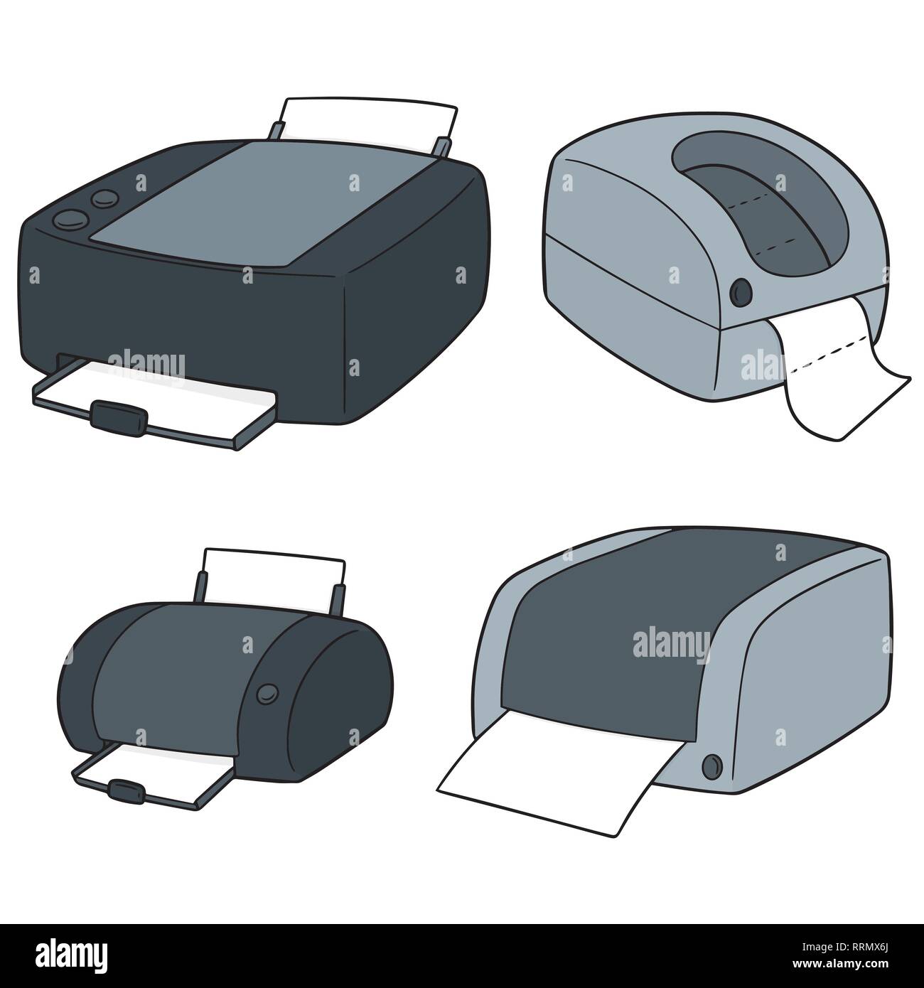 vector set of printer Stock Vector Image & Art - Alamy