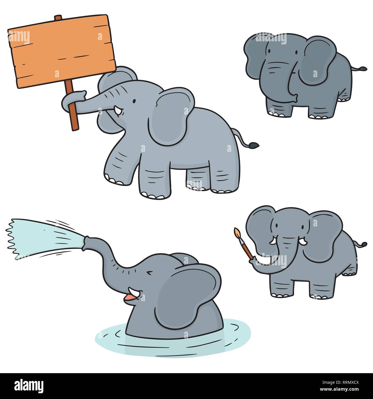 vector set of elephant Stock Vector Image & Art - Alamy