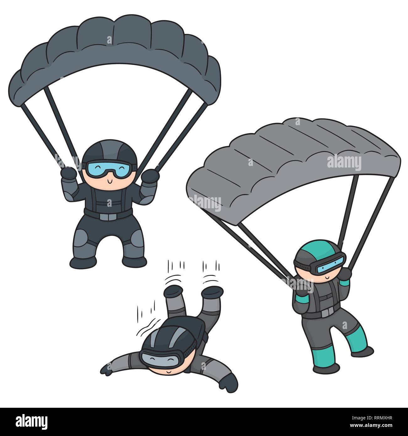 vector set of parachuter Stock Vector Image & Art - Alamy