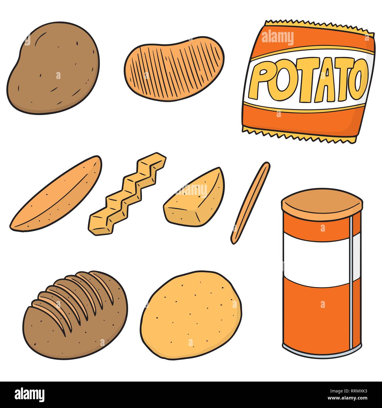 Vector R Stock Potato vector set of potato products Stock Vector Image & Art - Alamy