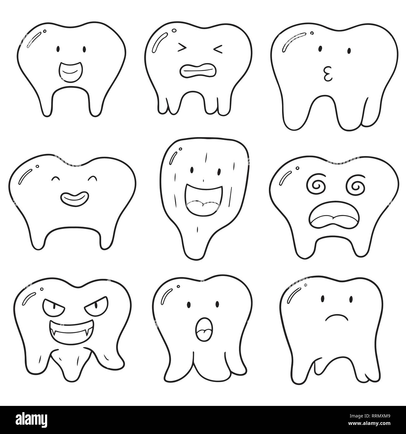 vector set of tooth Stock Vector Image &amp; Art - Alamy