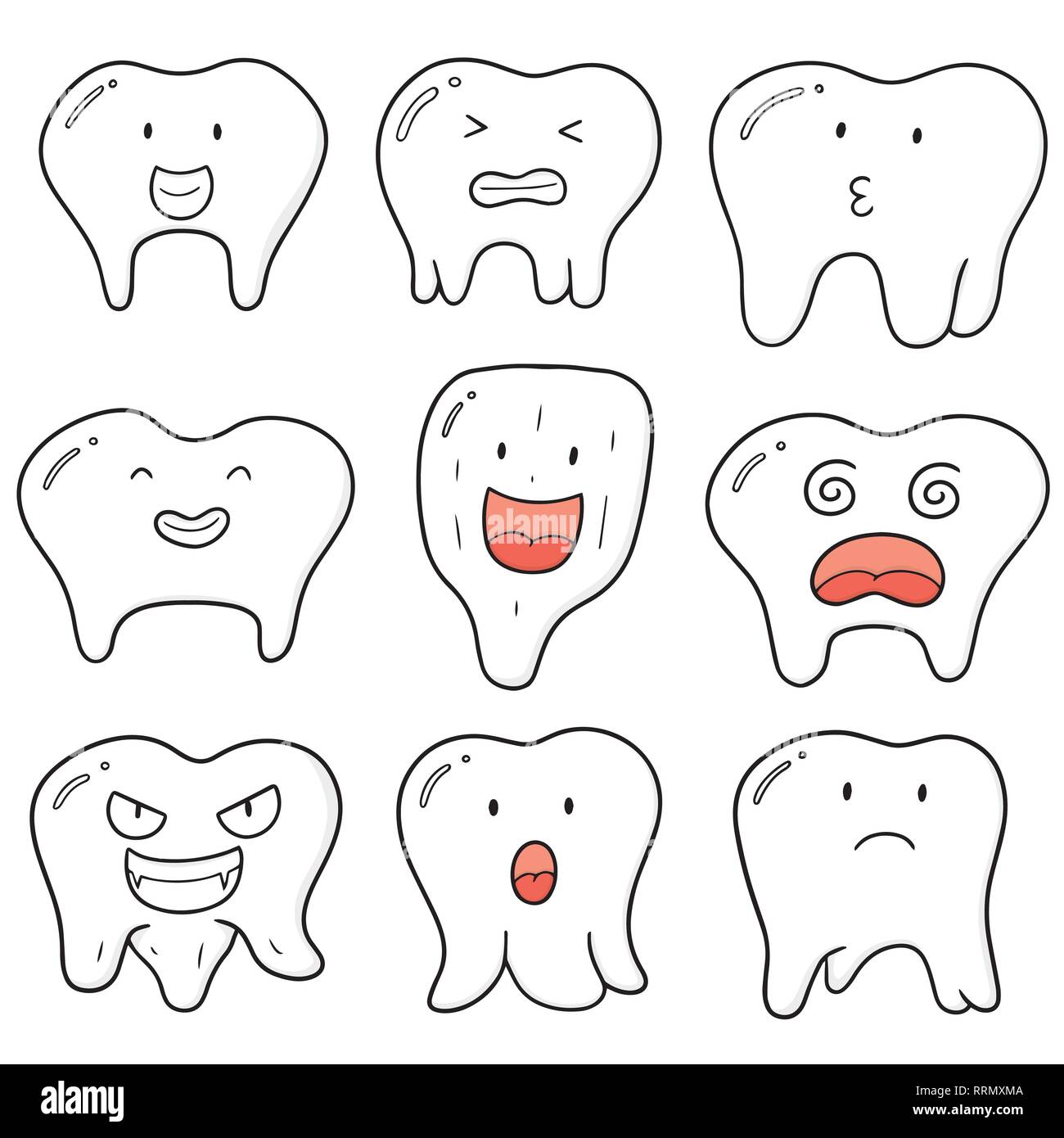 vector set of tooth Stock Vector Image & Art - Alamy
