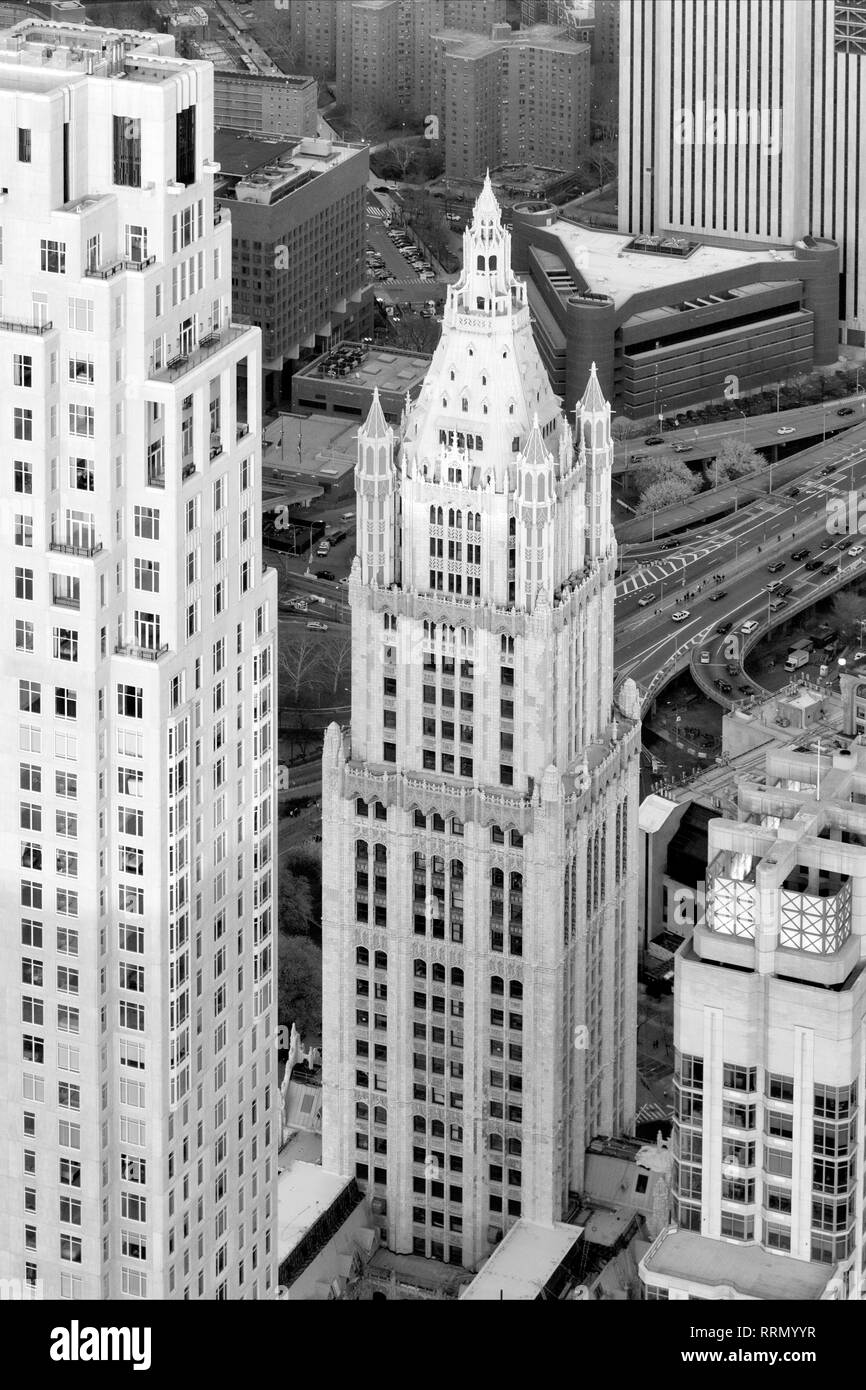 USA, American, New York, Manhattan, Woolworth Building Stock Photo