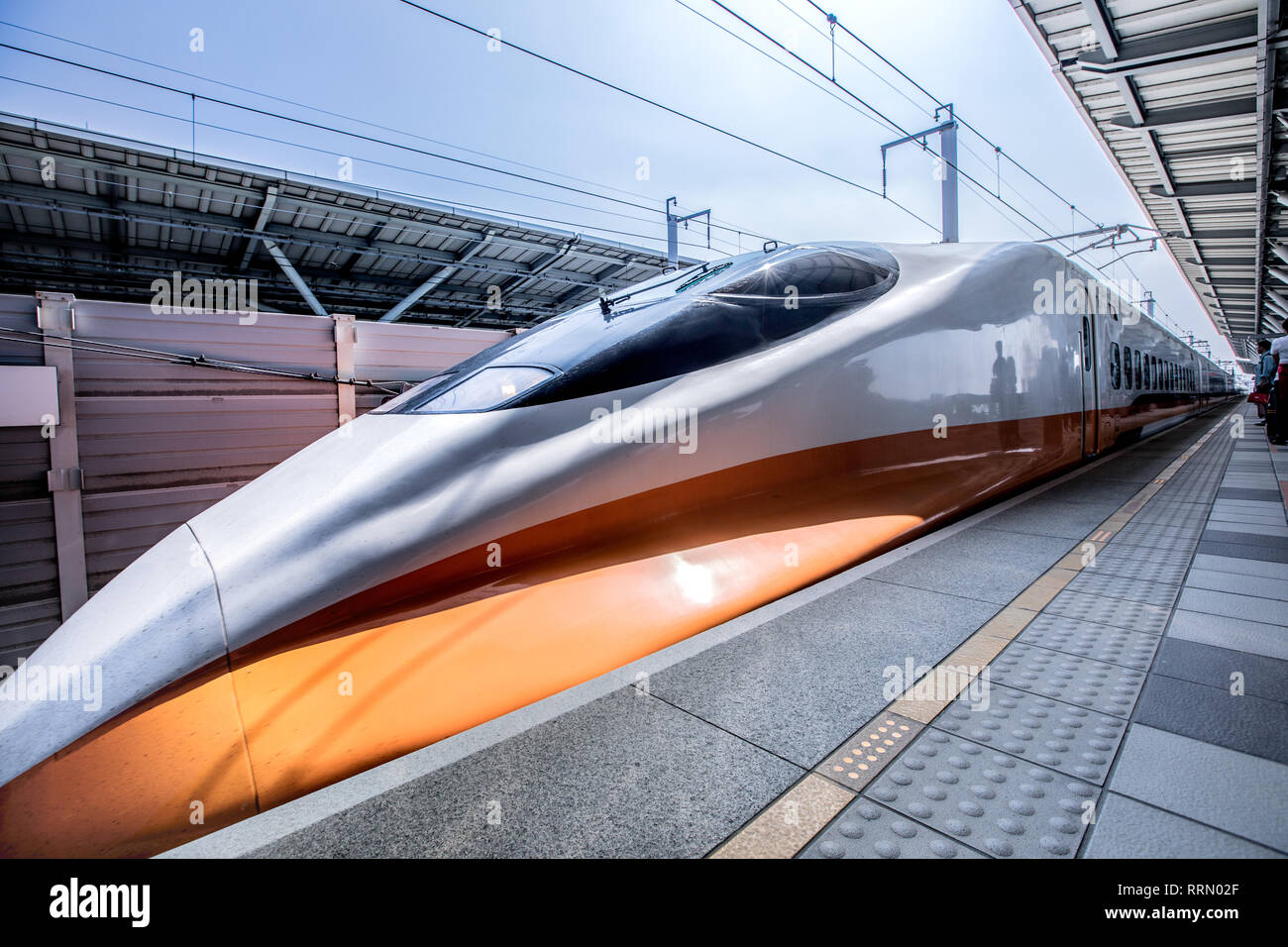 High speed train (HSR) in Chiayi bound for Taipei the capital of Taiwan, February 20, 2019. (CTK Photo/Karel Picha) Stock Photo