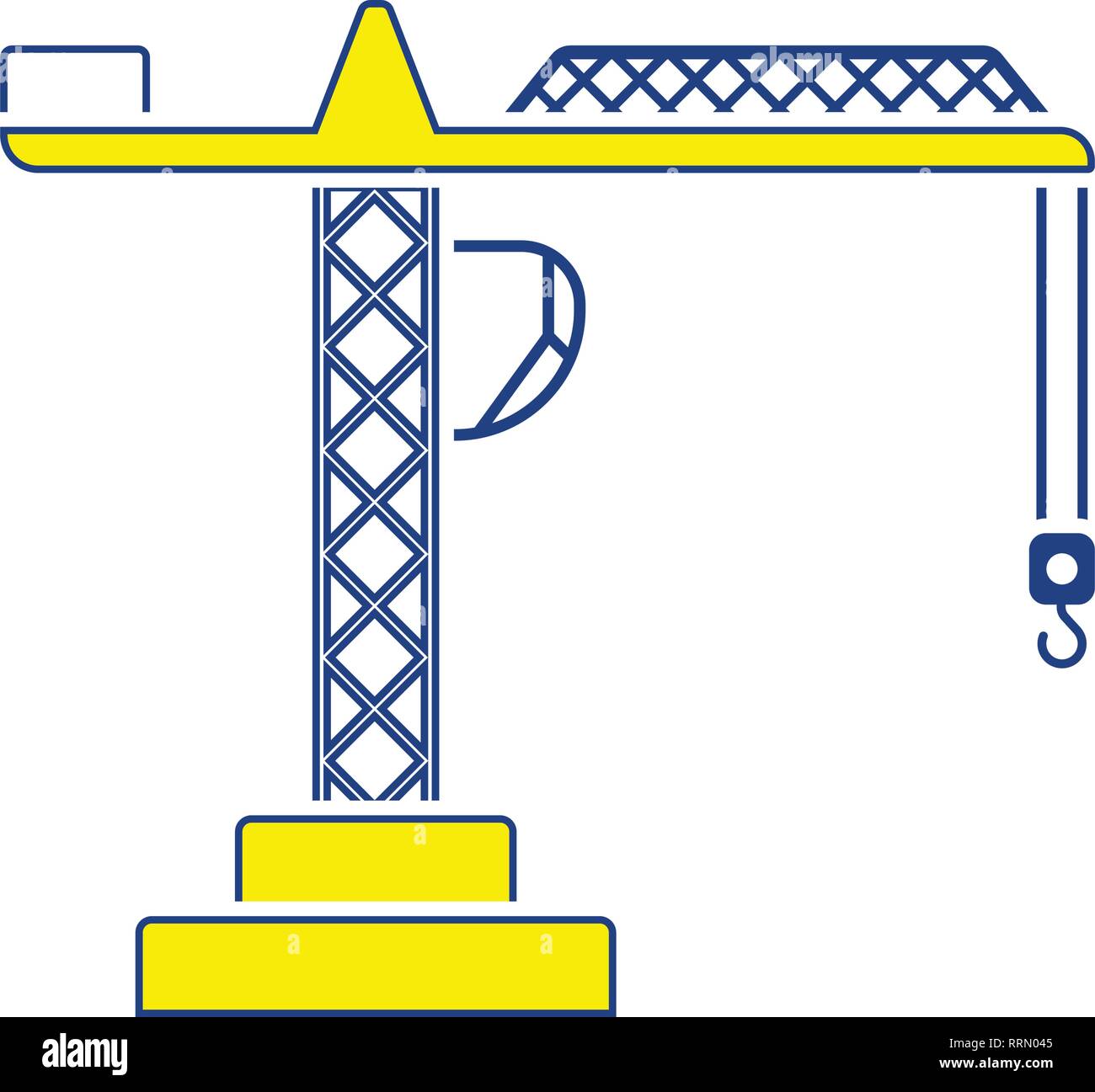Icon of crane. Thin line design. Vector illustration Stock Vector Image ...