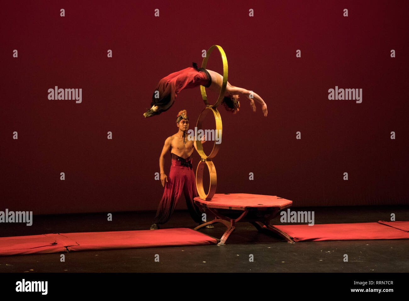 Loop Acrobatic Acrobats from the New Shanghai Circus performed astonishing feats of ...