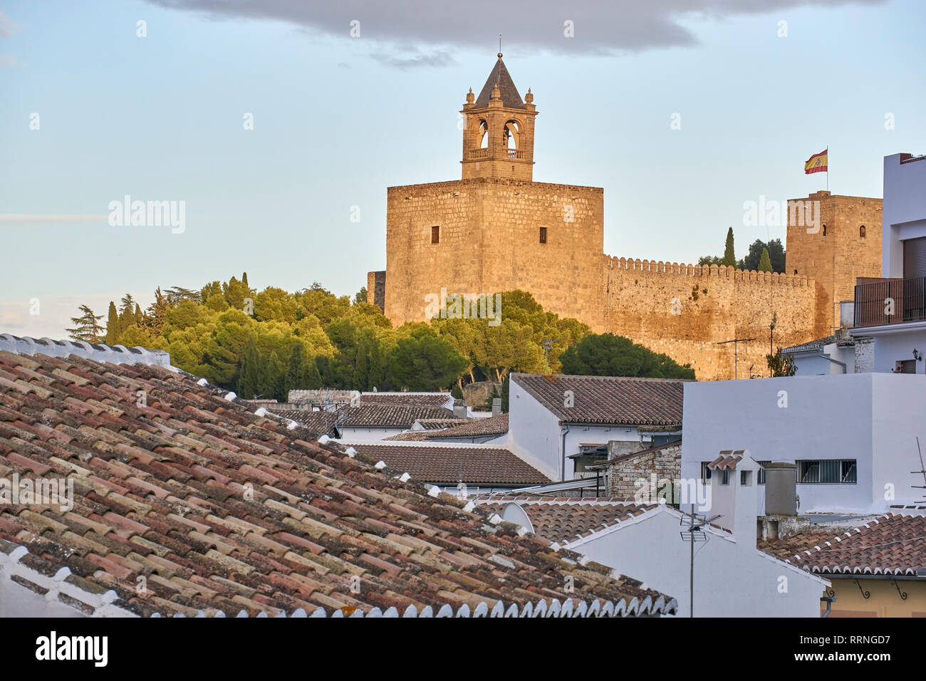 Alcazaba Castle of Antequera, Malaga. Spain Stock Photo
