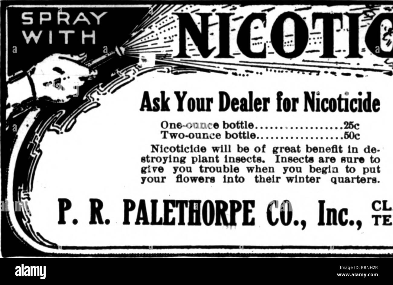 . Florists' review [microform]. Floriculture. Nannbctiired by NICOTINE NFC. COMPANY, 117 N. Main St, ST. LOUIS, U. S. A. Mention The Review when yon write. G. H. RICHARDS, 234 BOROUGH,LONDON,S.L.ENG. Largest British Manufacturer and Shipper of Insecticides, Fumigants and Qarden Sundries of all descriptions. ? an H ? m NICOTINE INSECTICIDE IN LIQUID mm ? All NICOTINE INSECTICIDE IN PASTE VI Mil VAPORIZING COMPOUND IN LIQUID M I n I I VAPORIZING COMPOUND IN DRY CAKES M I ?? I I FUMIGATING SHREDS (NEW) #m 1 ?? 1 1 WEED KILLER * ? ^H ? ? BHi ?? LAWN SAND. ETC., ETC. RAFFIA FIBRE AND BAMBOO CANES B Stock Photo