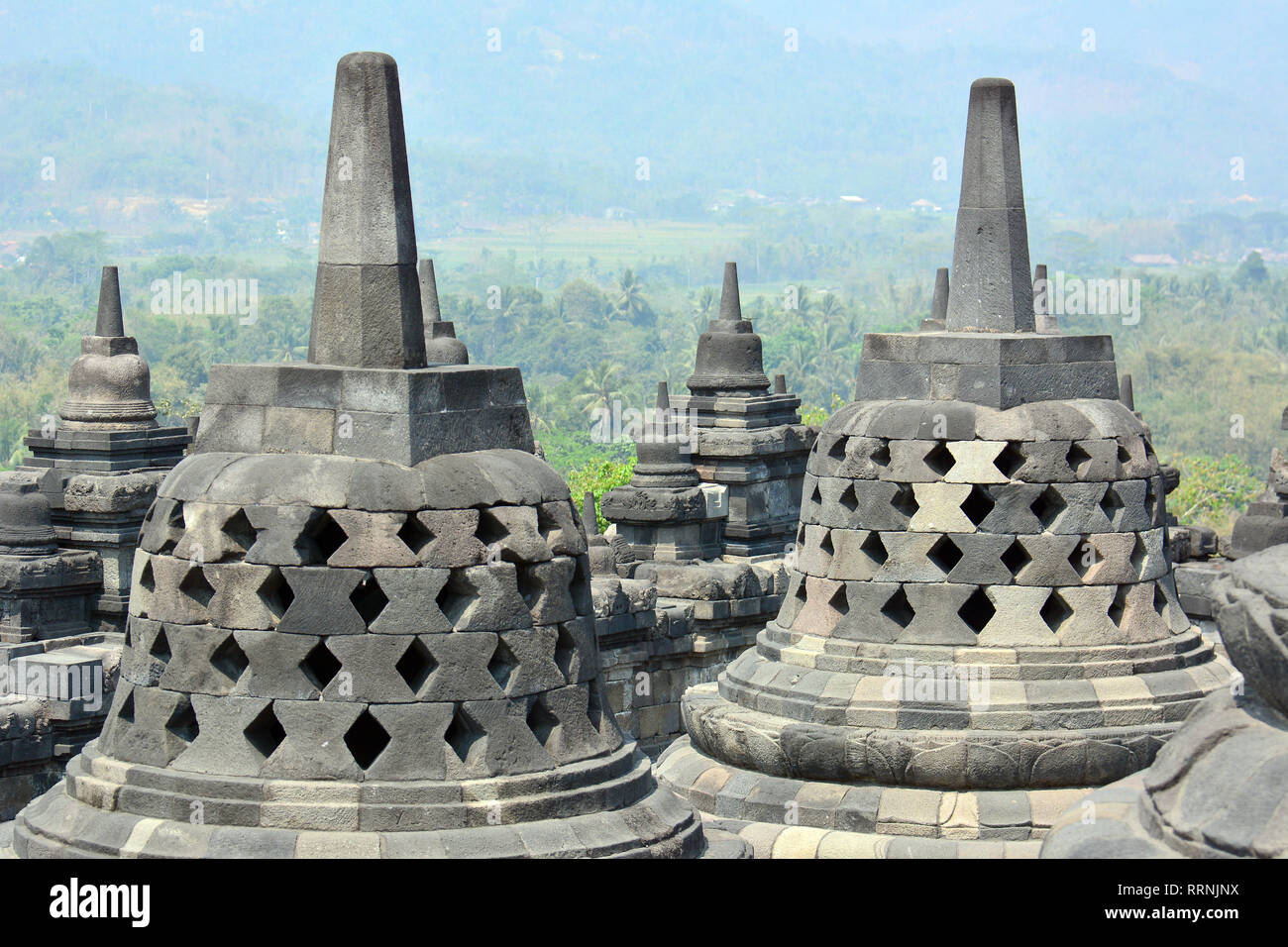 Mahayana Buddhist Temple (9th century), Borobudur, Central Java ...