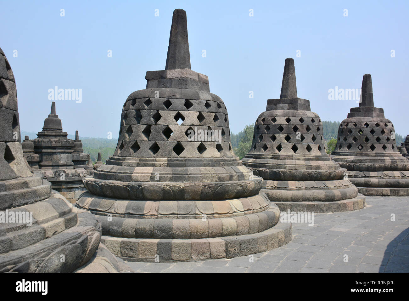 Mahayana Buddhist Temple (9th century), Borobudur, Central Java ...