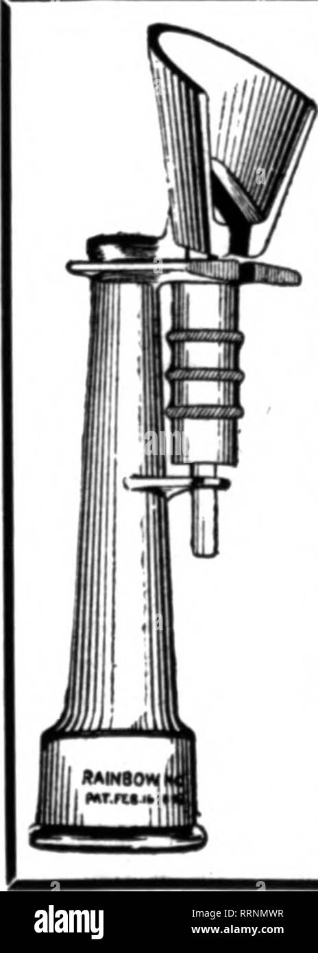 . Florists' review [microform]. Floriculture. »S BSfiEN it Comes to Greenhouses Come to HITCHINGSandCONrANY (ti'l Offieit aari Fictiry ELIZABETH. N. J. New York Office Boaton Office 1170 Brosdway 49 Federal St. Philadelphia Office 40 South 15th St. 8l§«iiig^i§iii^»i^ Mention Th« Review wii«a yoa write.. The RAINBOW SYRINBE saves more than its cost in a short time by reducing your insecti- cide bills. It is made of brass, easily ad- justed for fine or coarse spray, and is undoubt- edly the best syringe on the market. Price Prepaid, $1.50 each; $18.00 doz. JOHN WELSH YOUNG Upsal Station, P. R. R Stock Photo