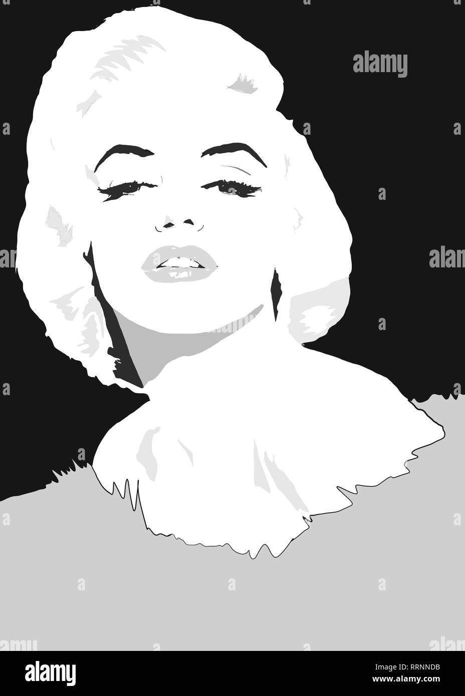 Marilyn monroe illustration Stock Photo - Alamy
