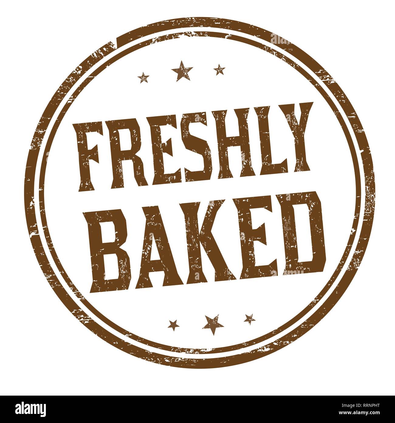 Freshly baked sign or stamp on white background, vector illustration