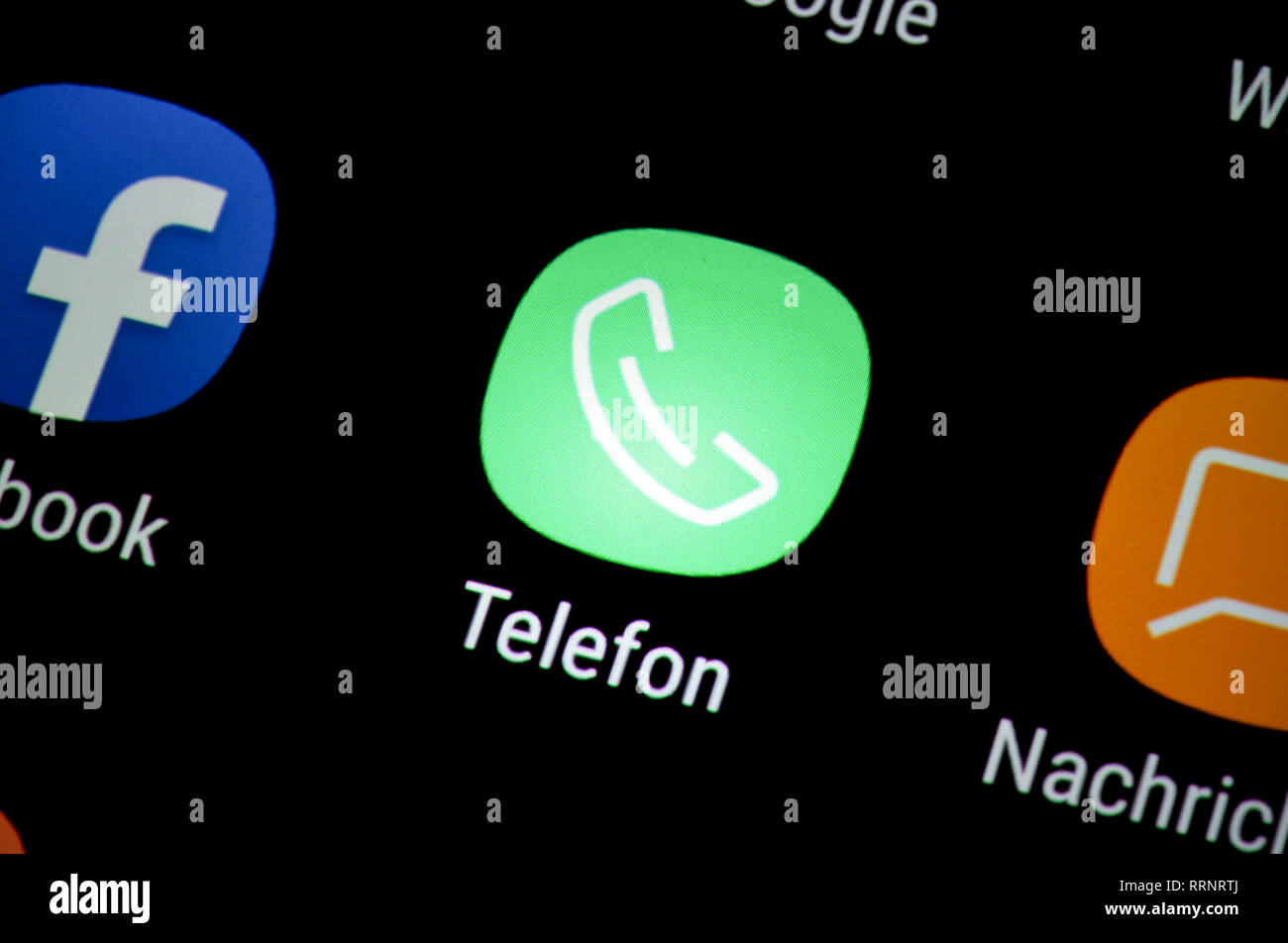 Smartphone, display, ext., phone, Display, App, Telefon Stock Photo