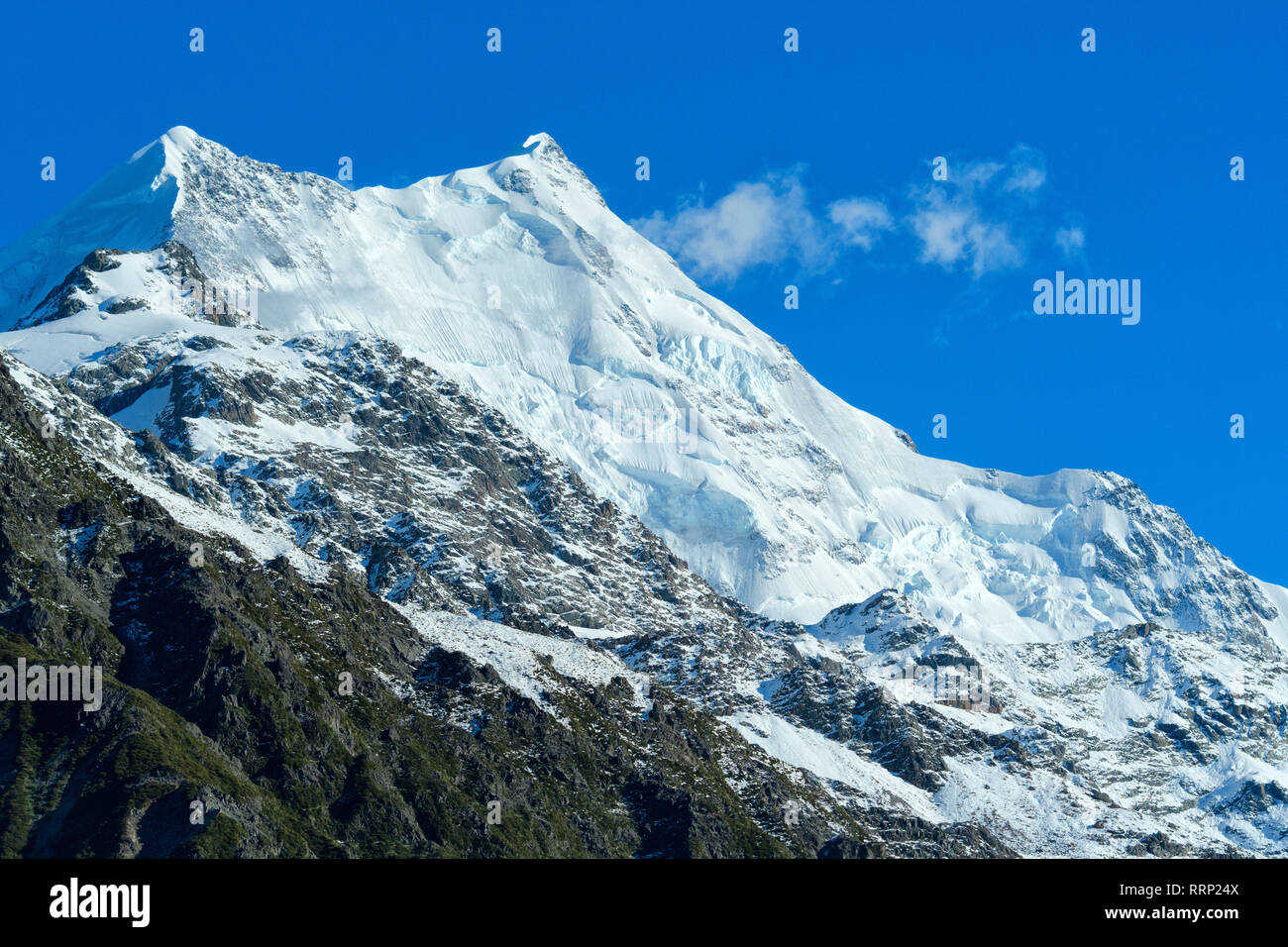 Oceania, New Zealand, Aotearoa, South Island, Southern Alps,  Mount Cook, Mount Cook National Park, Stock Photo