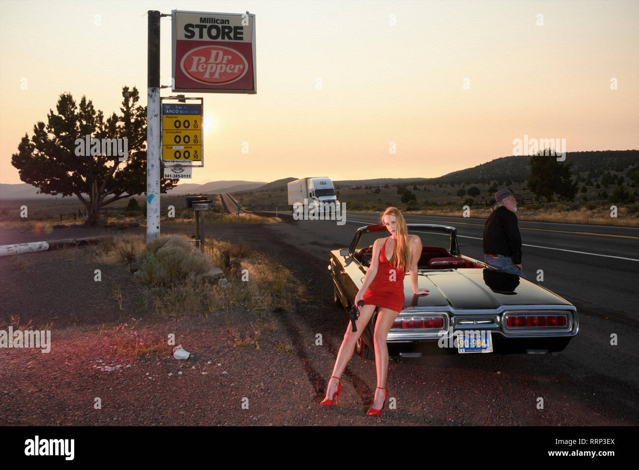 North America, America, american, Oregon, oregonian, outback, high desert, American Dreamscapes, Outback Blues, T-Bird, Stock Photo