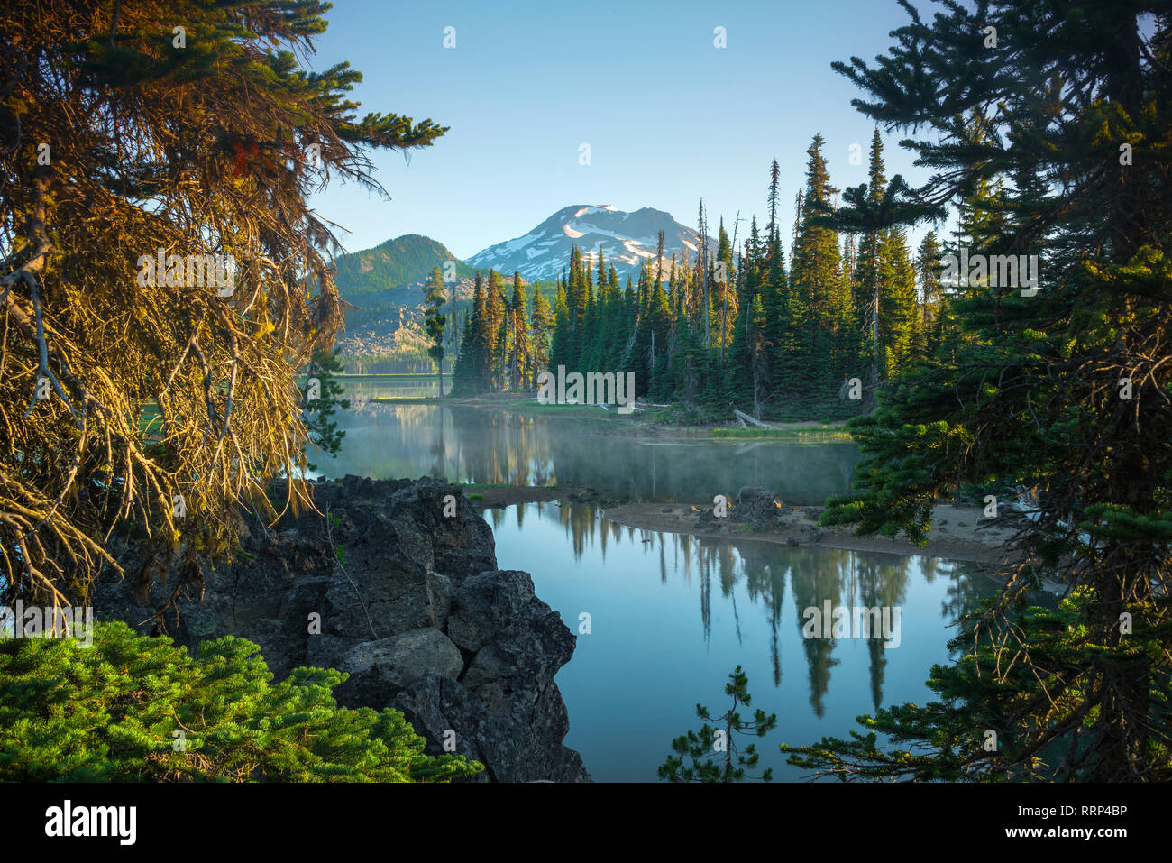 Images from Sparks Lake in the Deschutes National Forest near Bend, Oregon Stock Photo Alamy