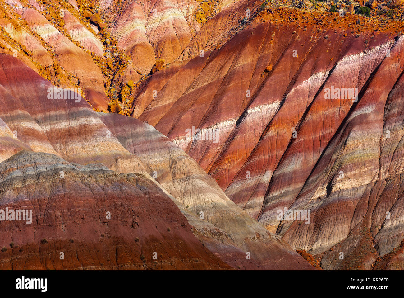Images from Paria Ghost Town Painted Hills in the Grand Staircase-Escalante National Monument in Southern Utah Stock Photo