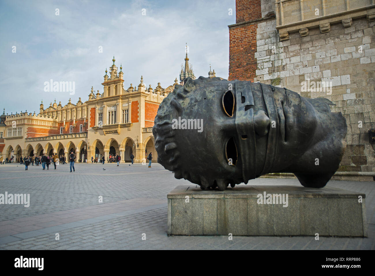 Krakow Poland Sculpture Head High Resolution Stock Photography and
