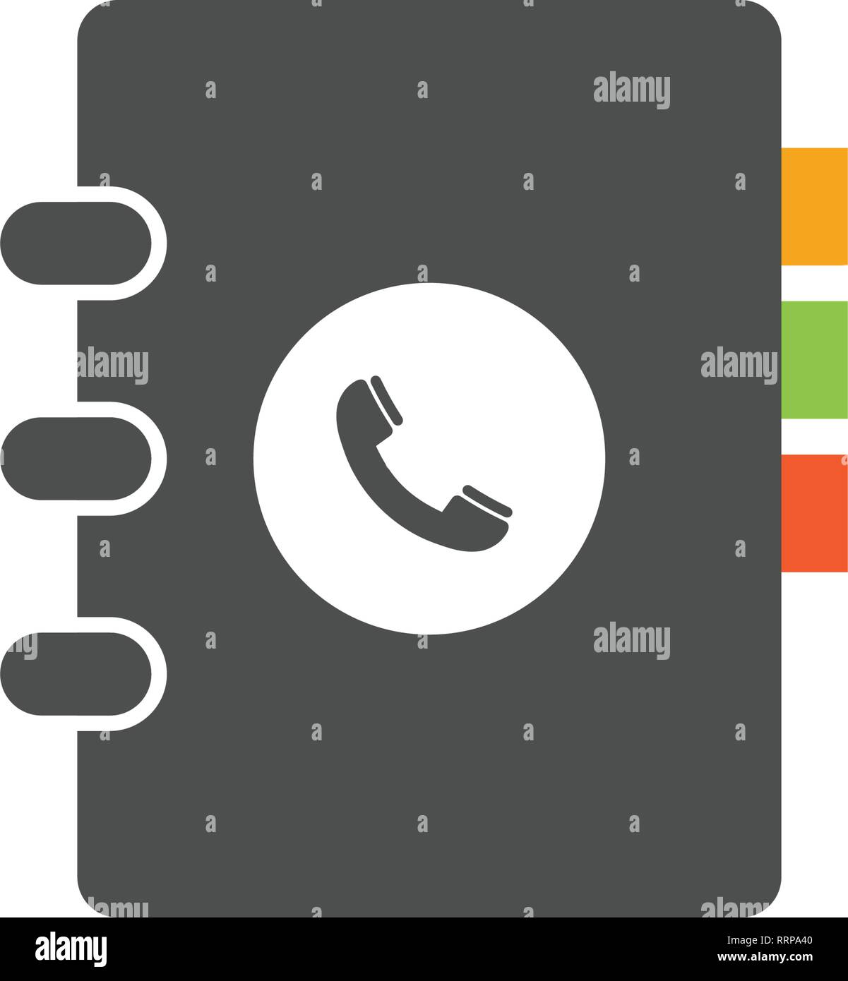 Phone book icon design template vector isolated illustration Stock