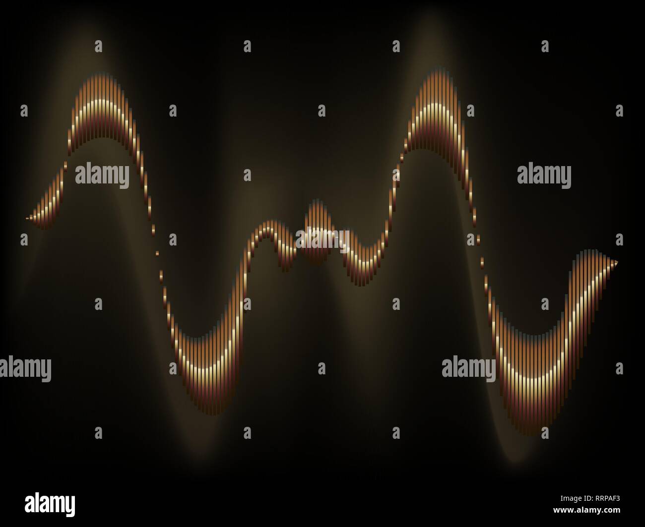 Sound waveform or sine wave. Player, playback or sound processing