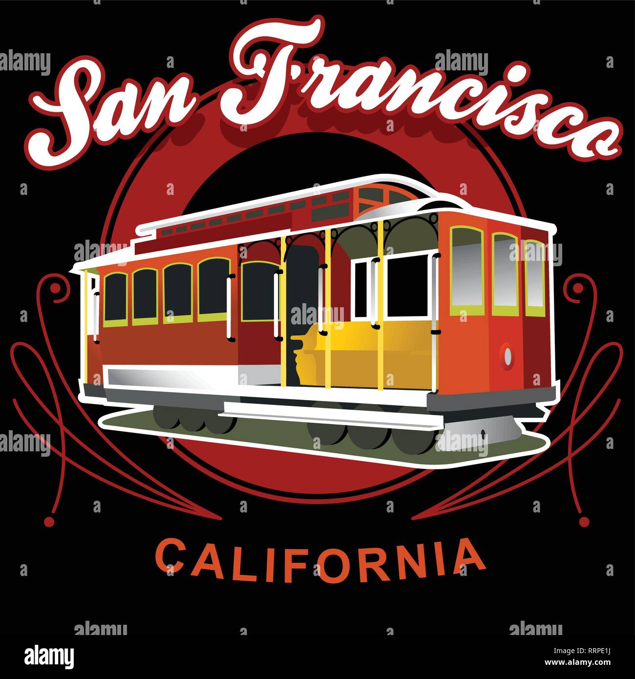 San Francisco trolley Stock Vector