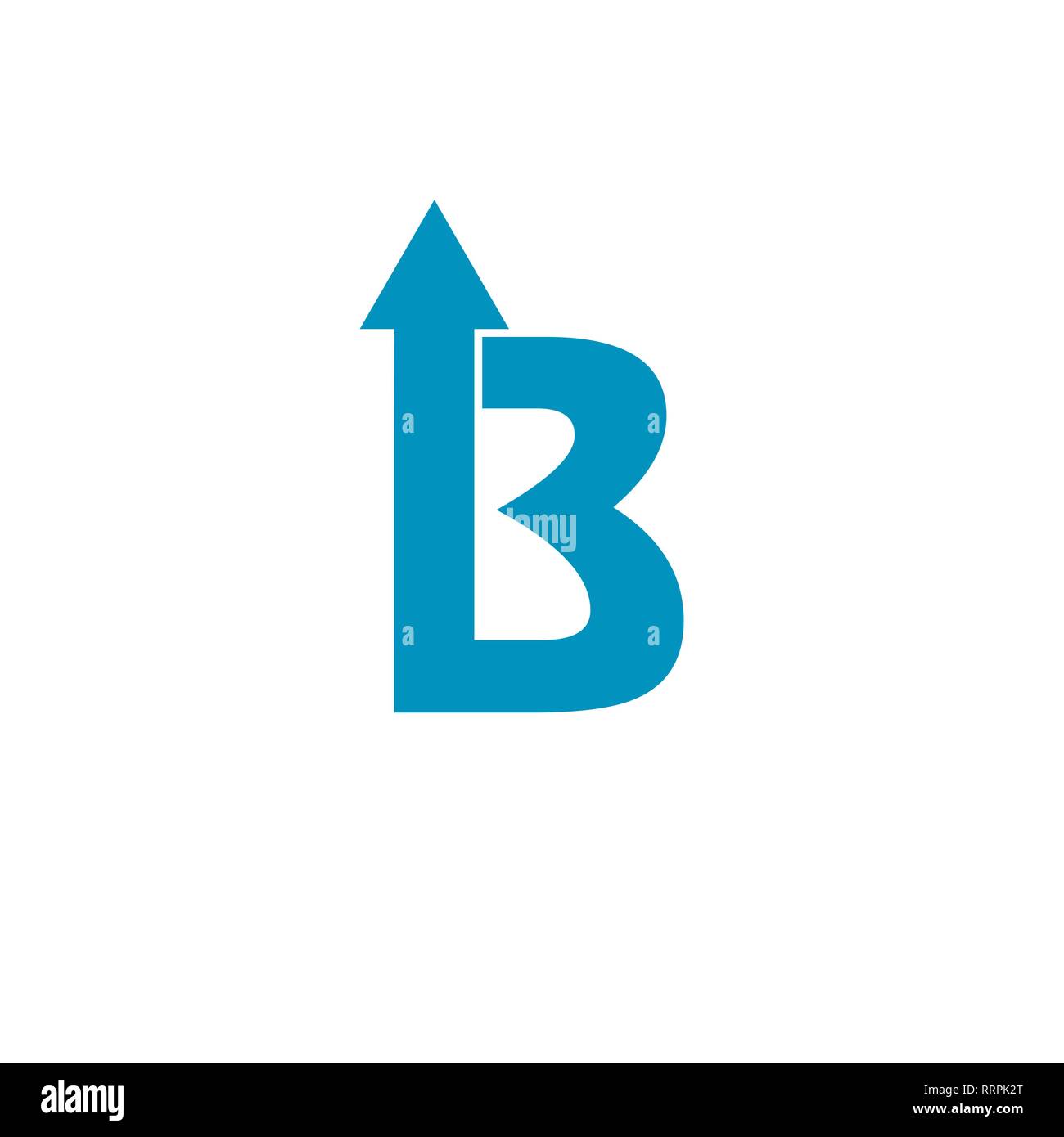 letter b arrow up simple logo Stock Vector Image & Art - Alamy