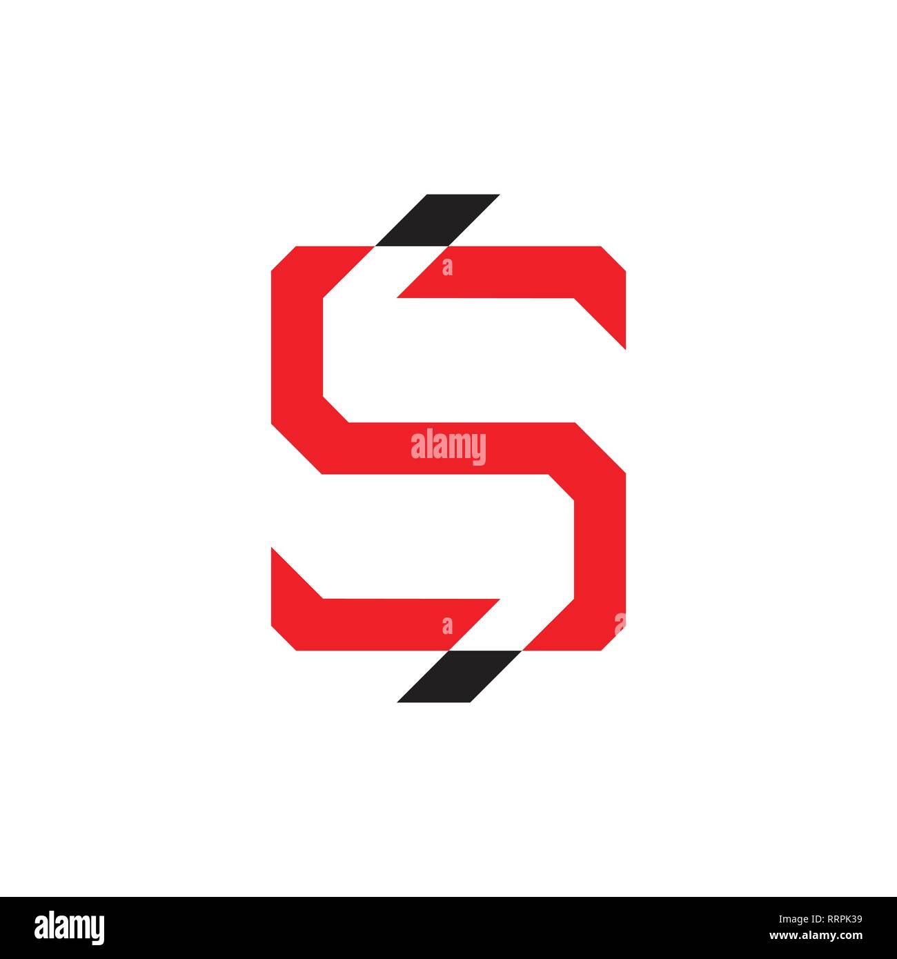 letter s simple geometric line logo vector Stock Vector Image & Art - Alamy
