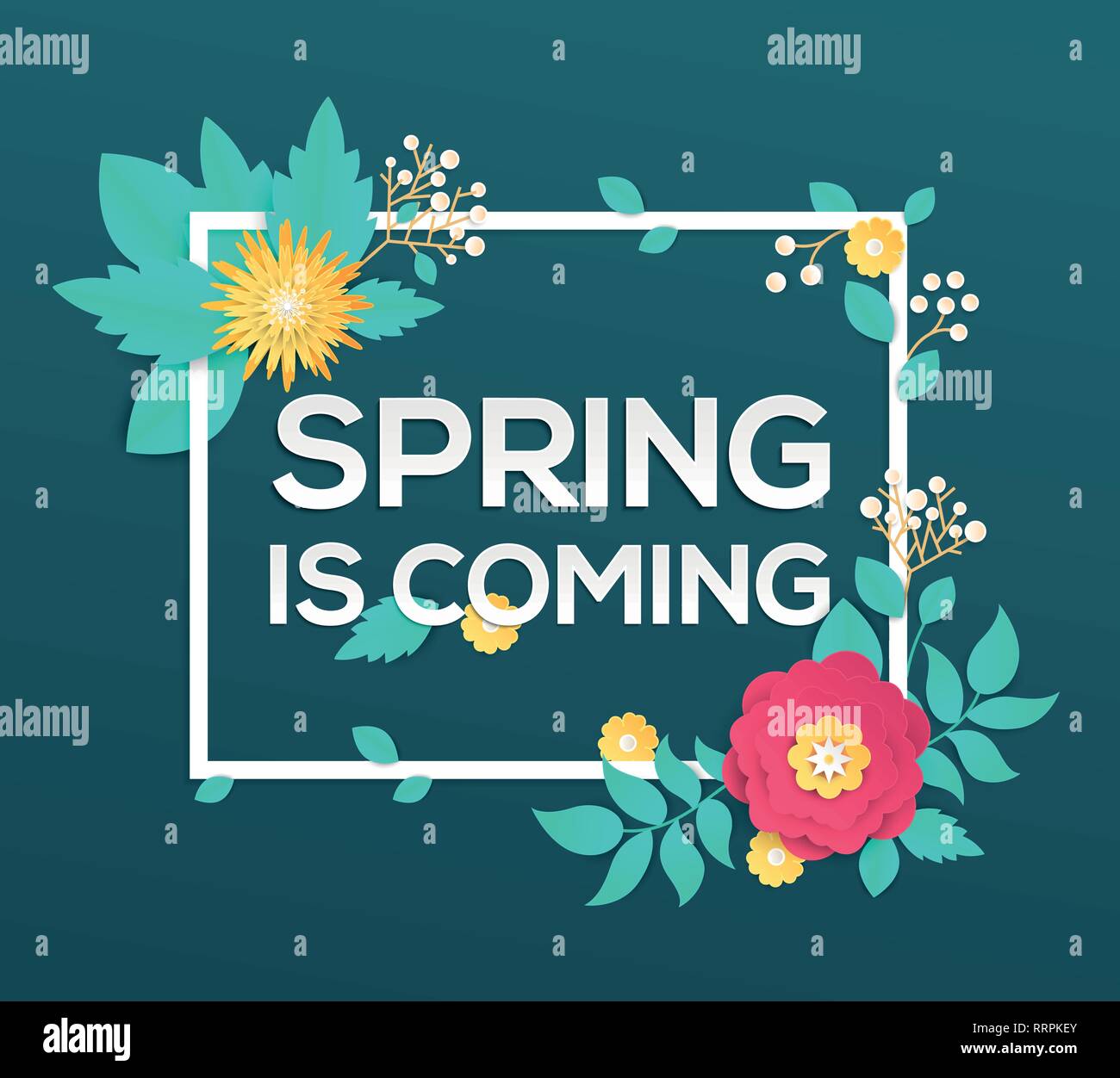 Spring is coming - modern vector colorful illustration Stock Vector ...