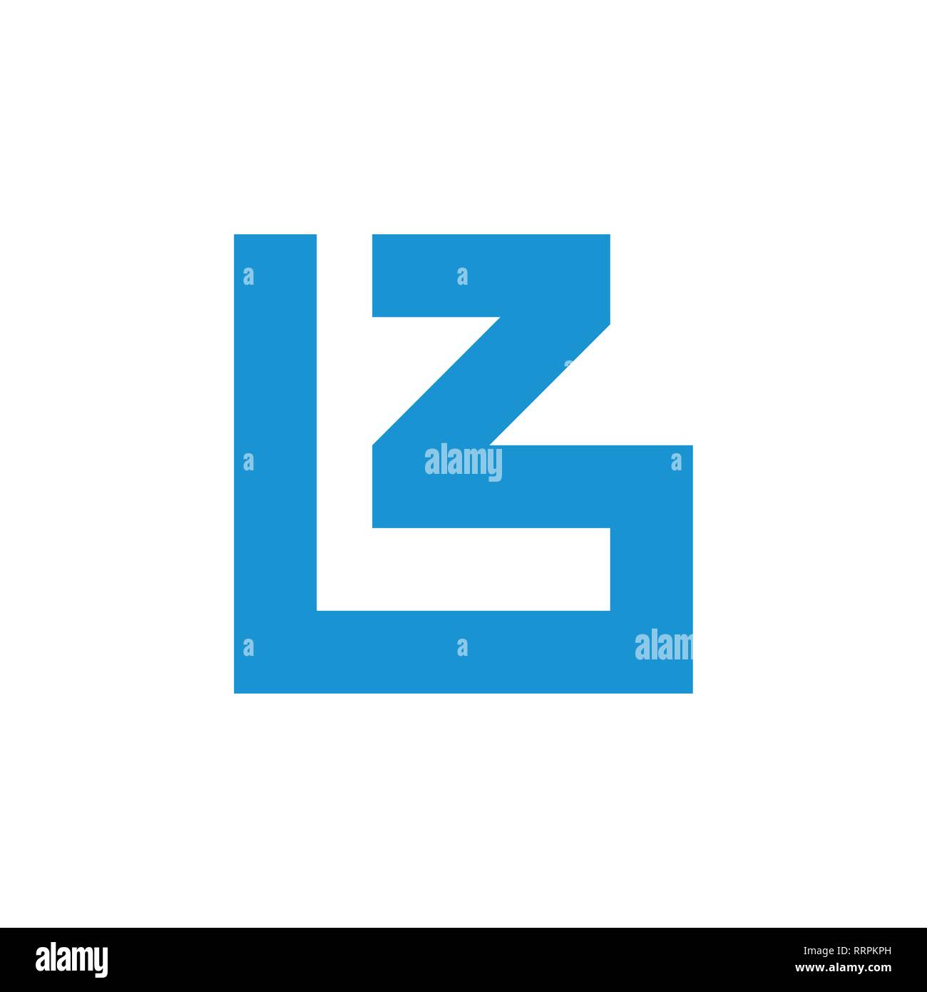 abstract letter lz geometric line logo vector Stock Vector