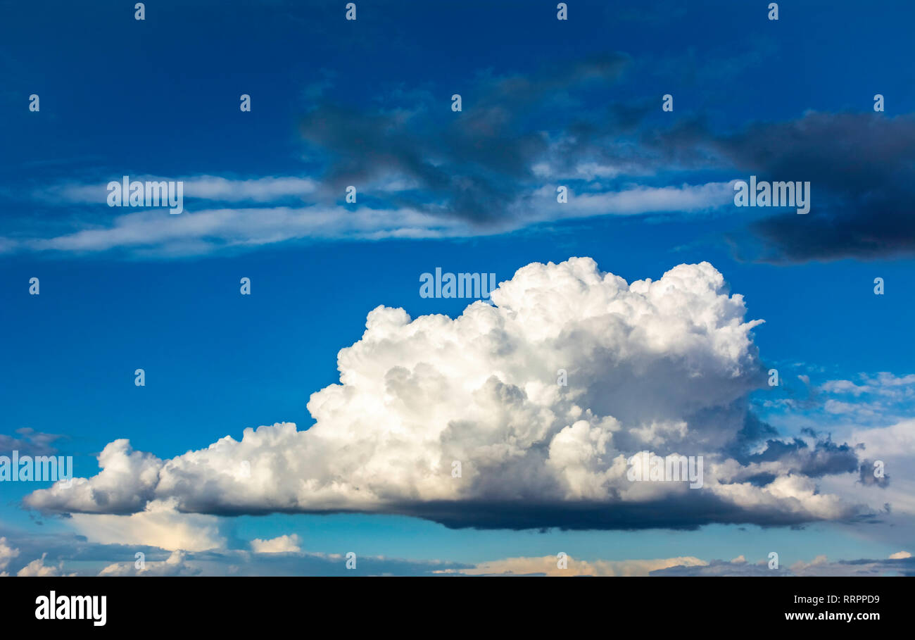 Dramatic cloud cumulus - Unique cloud stratocumulus - Clouds background Stock Photo