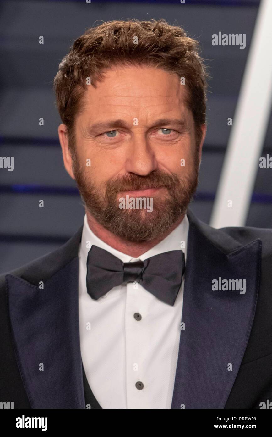 Gerard Butler attends the Vanity Fair Oscar Party at Wallis Annenberg