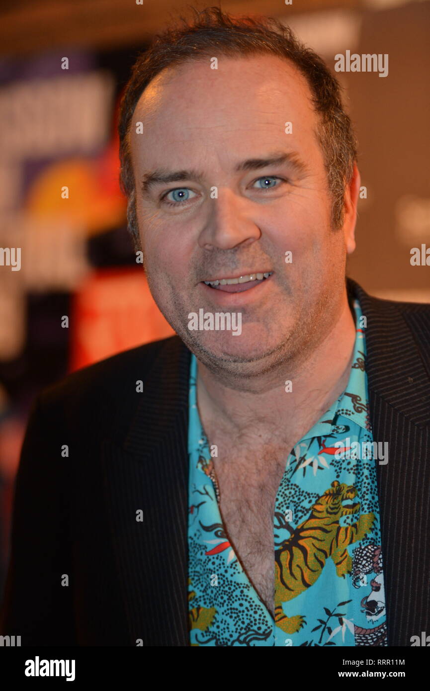 Glasgow, UK. 26th Feb, 2019. Actor/Writer, Greg Hemphill from TV hit show, Still Game, seen on the red carpet at the Glasgow Film Theatre. Credit: Colin Fisher/Alamy Live News Stock Photo